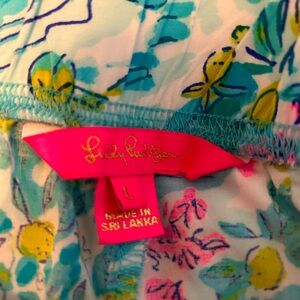 Lilly Pulitzer wide leg elastic waist size L pants